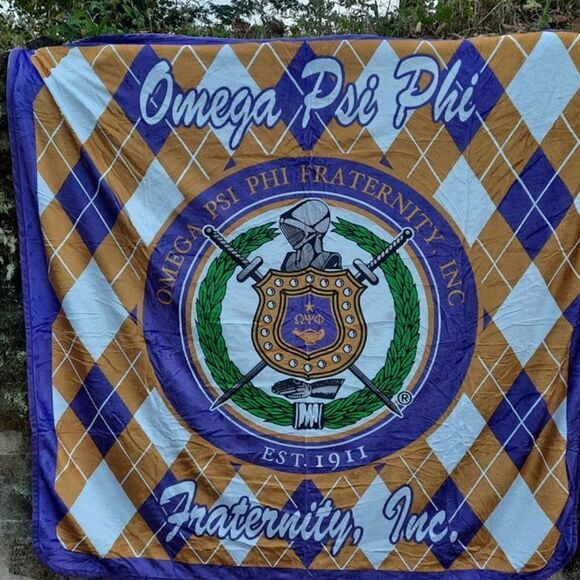 Omega Psi Phi Fraternity Inc Blanket / Throw - Picture 1 of 3
